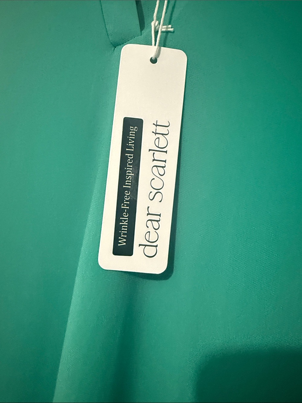 Dear Scarlett Teal Split-Neck Sleeveless Tunic - Picture 2 of 7
